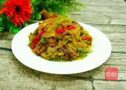 Illustration of how to make stir-fried spring cakes with cabbage and shredded pork 15