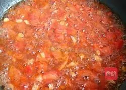 Illustration of how to make homemade tofu with tomato sauce 8