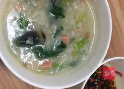 Preserved egg and lean meat porridge.Illustration of how to make it 5