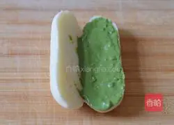 Mini soft matcha stuffed French Illustration of how to make bread 7