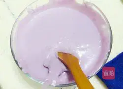 Illustration of how to make purple sweet potato mousse 11