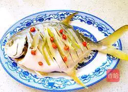 Illustration of how to make steamed white pomfret 8