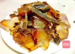 Illustration of how to cook bacon with dried bamboo shoots 2
