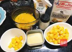 Illustration of how to make cocoa mango mousse 2