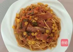 Illustration of how to make bacon pasta 11