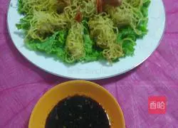 Illustration of how to make golden anchovy shrimp 10