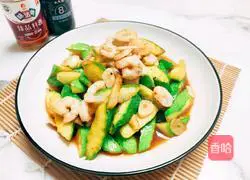 Illustration of how to make fried shrimps with zucchini 9