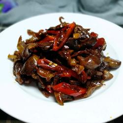 Stir-fried chicken gizzards