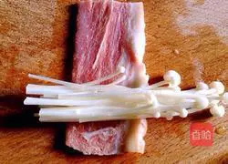 Enoki mushroom bacon roll recipe illustration 4