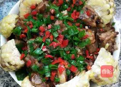 Illustration of how to make steamed pork ribs with black bean sauce 13