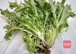 Illustration of how to make salad bitter chrysanthemum 1