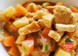 Illustration of how to make curry chicken rice bowl (single portion) 6