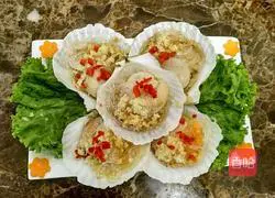 Illustration of how to make garlic vermicelli scallops 4