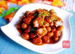 Illustration of how to cook braised short ribs with plum and chestnuts 1