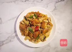 Illustration of how to make fried meat with white mushrooms 9