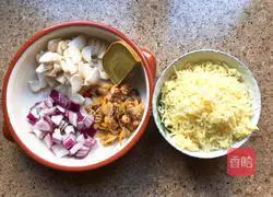 Illustration of how to make curry seafood pasta 1