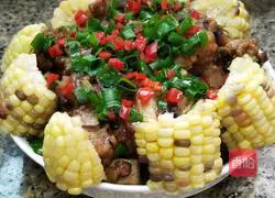 Illustration of how to make steamed pork ribs with black bean sauce 16