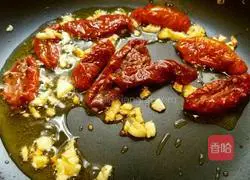 Illustration of how to make pasta (anchovy and tomato dried butterfly noodles) 7