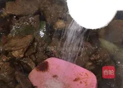 Red Illustration of braised beef 9