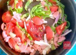 Garlic Ham Pasta Recipe Illustration 7