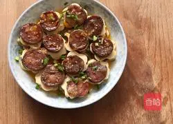 Illustration of how to make steamed tofu and steamed sausage 13