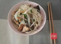 Spicy Stir-fried White Radish Illustration of how to make smoked dried fish 7