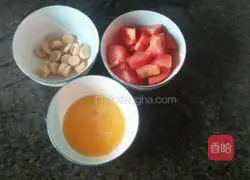 Illustration of how to make homemade tomato and egg pasta 1