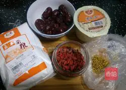 Red dates and glutinous rice with sweet wine Illustration of how to do it 1