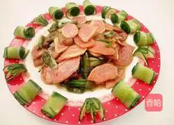 Illustration of how to make fried cat ears with twice-cooked pork 8