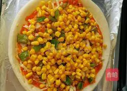 Black Pepper Chicken Corn Pizza Recipe 2
