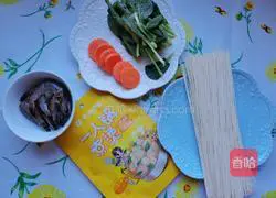 Illustration of how to make Indian curry noodles 1