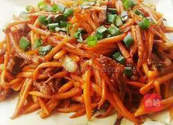 Illustration of how to make fried pork with shredded radish 7