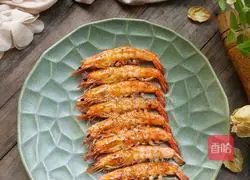 Illustration of grilled prawns 6