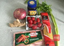 Olives Illustration of how to make bacon pasta 1