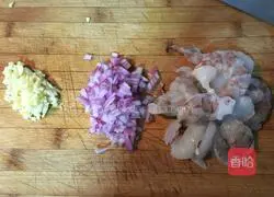 Illustration of how to make tomato and shrimp bent tube pasta 2