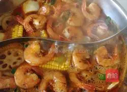 Illustration of how to make hot pot shrimp 5