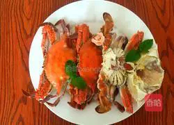 Illustration of how to make steamed swimming crab 7