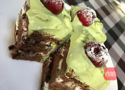 Matcha Cream Cake Illustration of practice 10