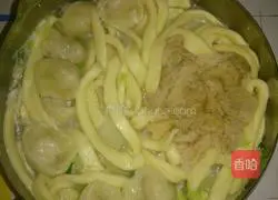 Illustration of how to make bamboo fungus and wonton pasta (potato, rice and fish wonton) 8