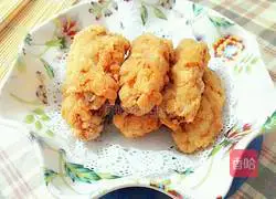 Crispy fried chicken wings Illustration of how to make chicken wings 13