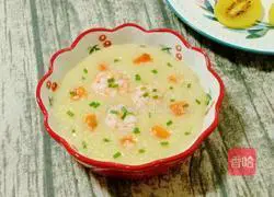 Illustration of how to make millet and shrimp porridge 14