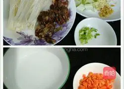 Illustration of how to make cured enoki mushrooms 2