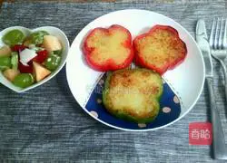 Illustration of how to make colorful pepper mashed potato cake 8