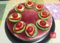 Illustration of how to make two-color mousse crystal cake 14