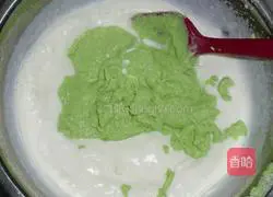 Illustration of how to make edamame mousse cake 5