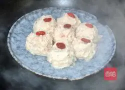Illustration of how to make steamed radish balls 8