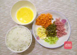 Illustration of how to make tomato sauce and egg fried rice 2