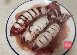 Illustration of how to steam squid with vermicelli 8