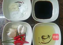 Illustration of steamed scallops with soy sauce and garlic 1