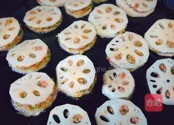 Illustration of how to make fried lotus root cake 11